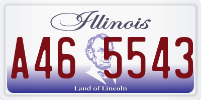 IL license plate A465543