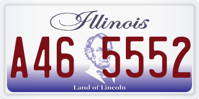 IL license plate A465552