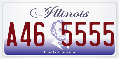 IL license plate A465555
