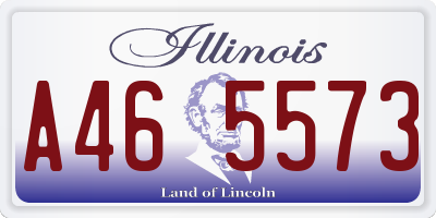 IL license plate A465573