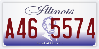 IL license plate A465574