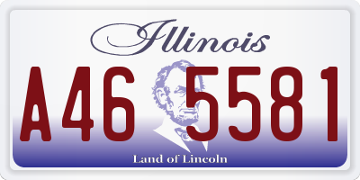 IL license plate A465581