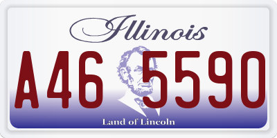 IL license plate A465590