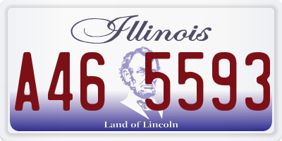IL license plate A465593