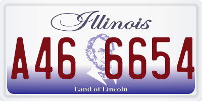 IL license plate A466654