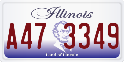 IL license plate A473349