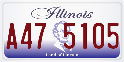 IL license plate A475105