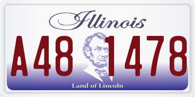 IL license plate A481478