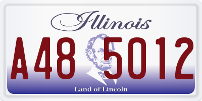 IL license plate A485012