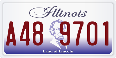 IL license plate A489701