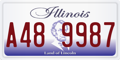 IL license plate A489987
