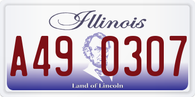IL license plate A490307