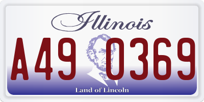 IL license plate A490369