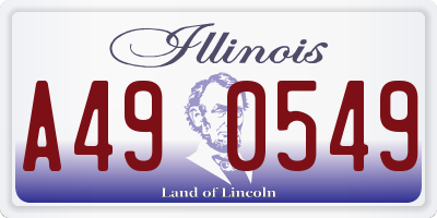 IL license plate A490549