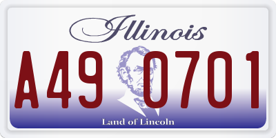 IL license plate A490701