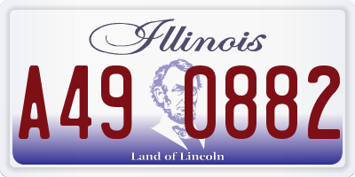 IL license plate A490882