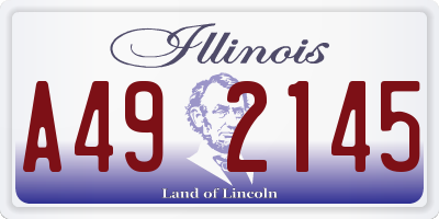 IL license plate A492145