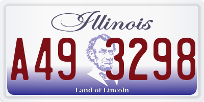 IL license plate A493298