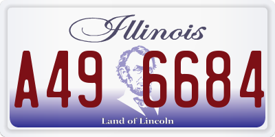 IL license plate A496684