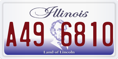 IL license plate A496810