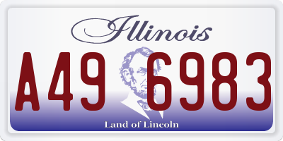 IL license plate A496983
