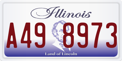 IL license plate A498973