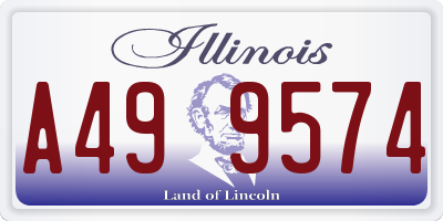 IL license plate A499574