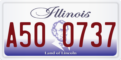 IL license plate A500737