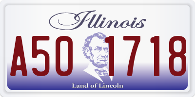 IL license plate A501718