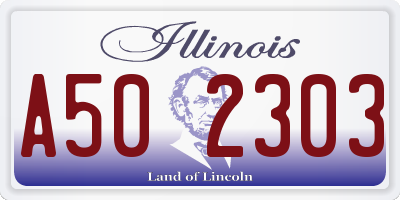 IL license plate A502303