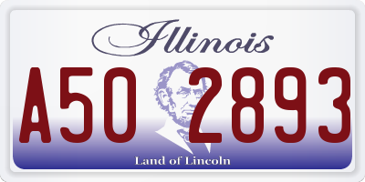IL license plate A502893