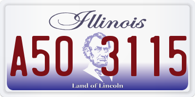 IL license plate A503115