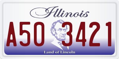 IL license plate A503421