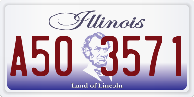 IL license plate A503571