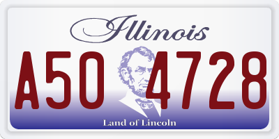 IL license plate A504728