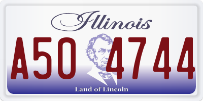 IL license plate A504744