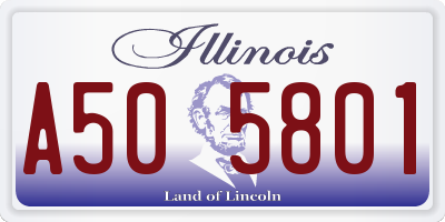 IL license plate A505801