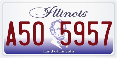 IL license plate A505957
