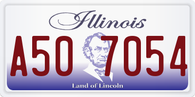 IL license plate A507054