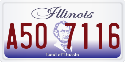 IL license plate A507116