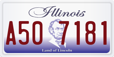 IL license plate A507181