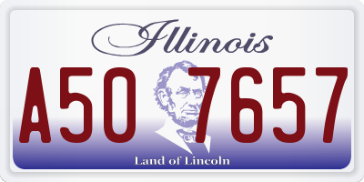 IL license plate A507657