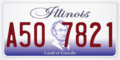 IL license plate A507821