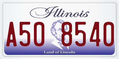 IL license plate A508540