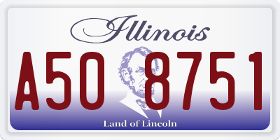 IL license plate A508751