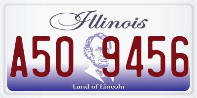 IL license plate A509456