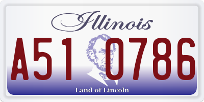 IL license plate A510786