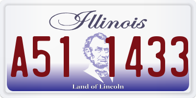 IL license plate A511433