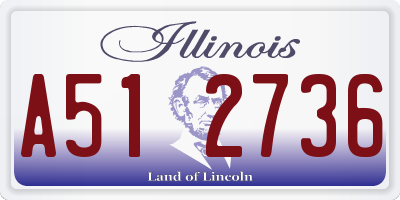 IL license plate A512736