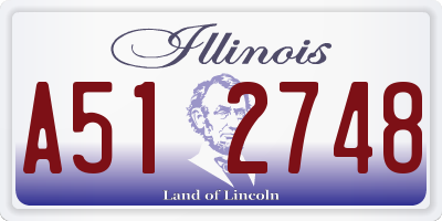 IL license plate A512748